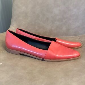 Theory coral pink flat pointed toe shoes size 37